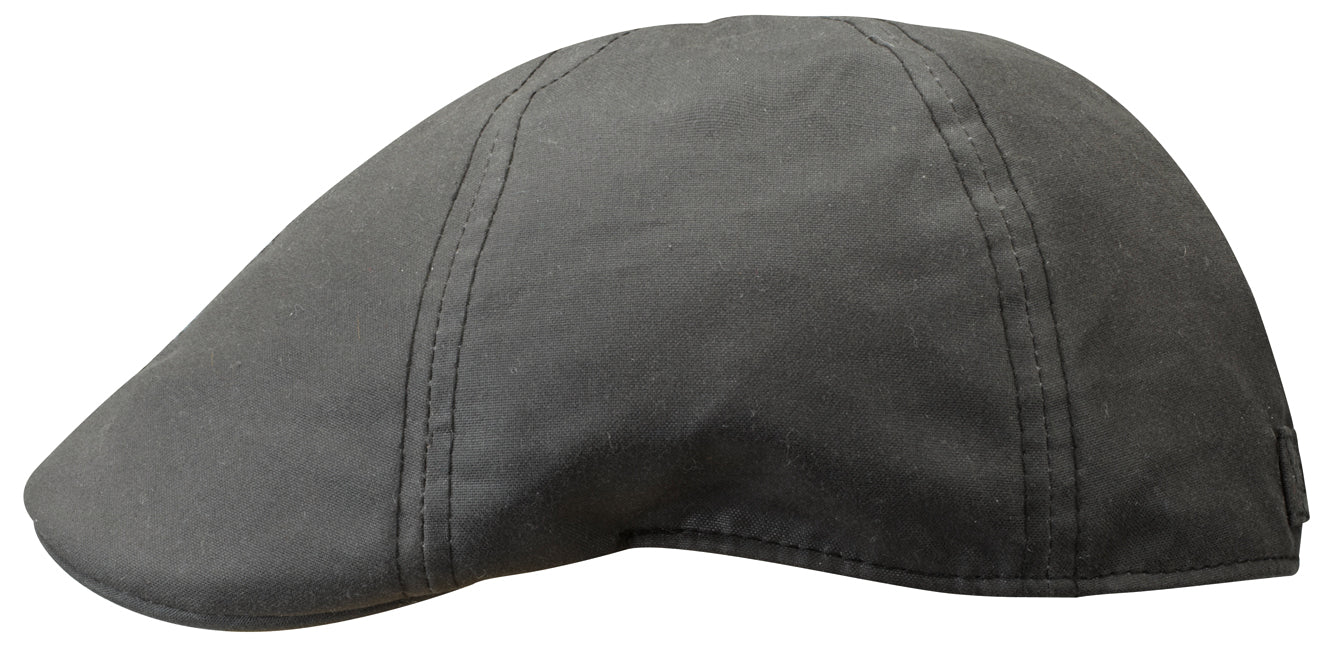 Casquette plate Texas Waxed Cotton Stetson noir