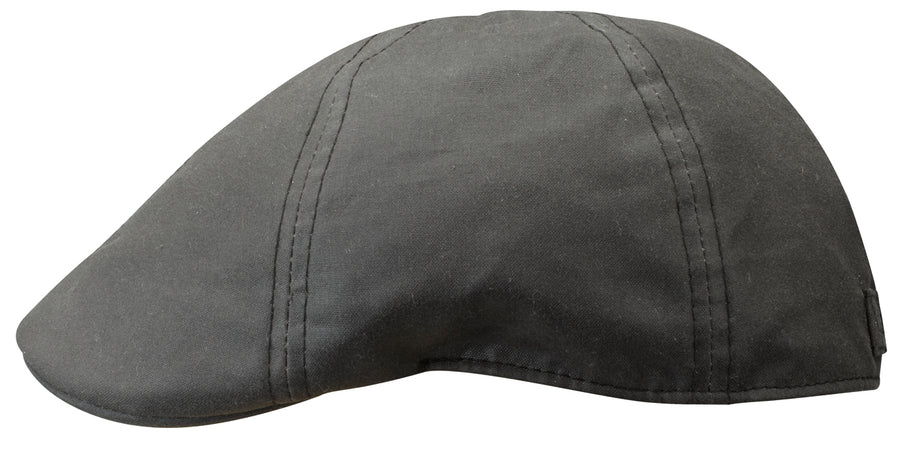 Casquette plate Texas Waxed Cotton Stetson noir