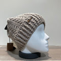 Bonnet tricot uni beige doublé Herman