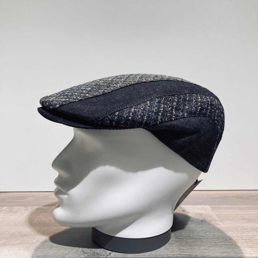 Casquette laine vierge noir doublée