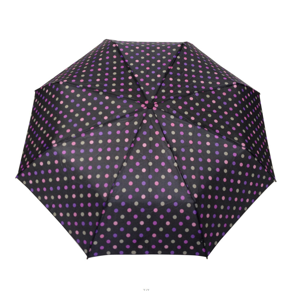 Parapluie pliant pois multicolore fuchsia femme automatique