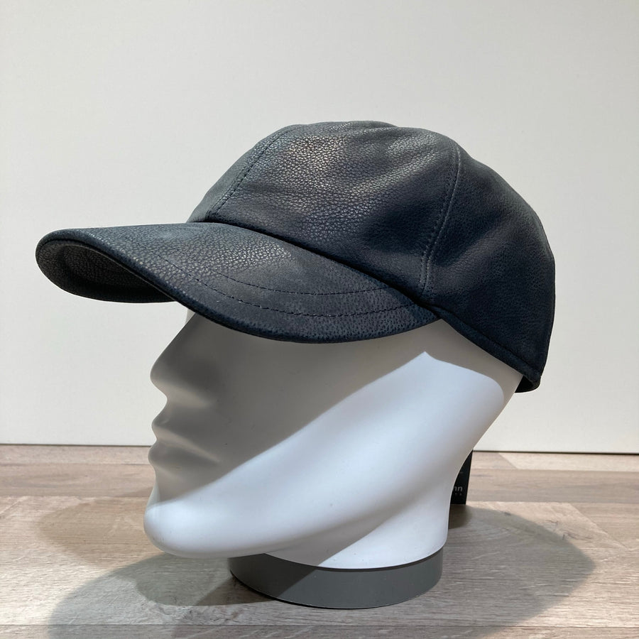 Casquette baseball cuir noir Göttmann