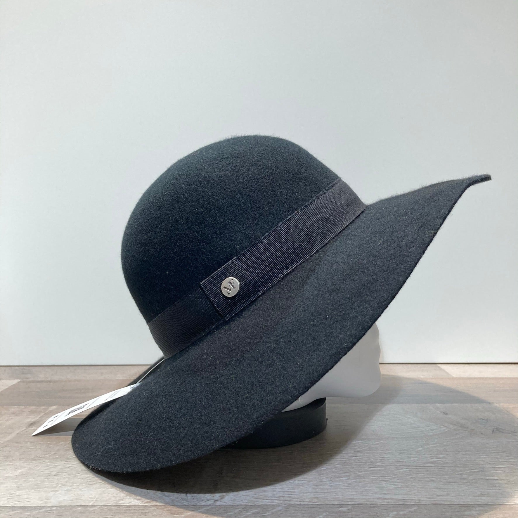 Capeline feutre laine noir