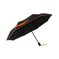 Parapluie pliant femme automatique noir petite bordure orange