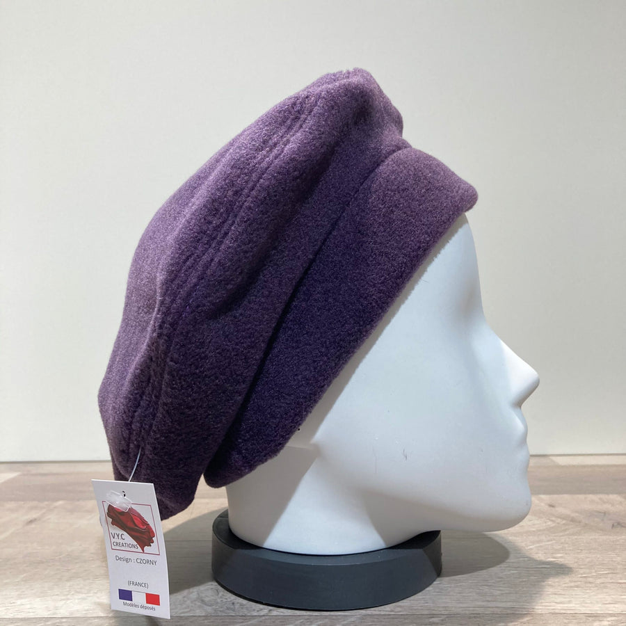 Béret polaire violet foncé