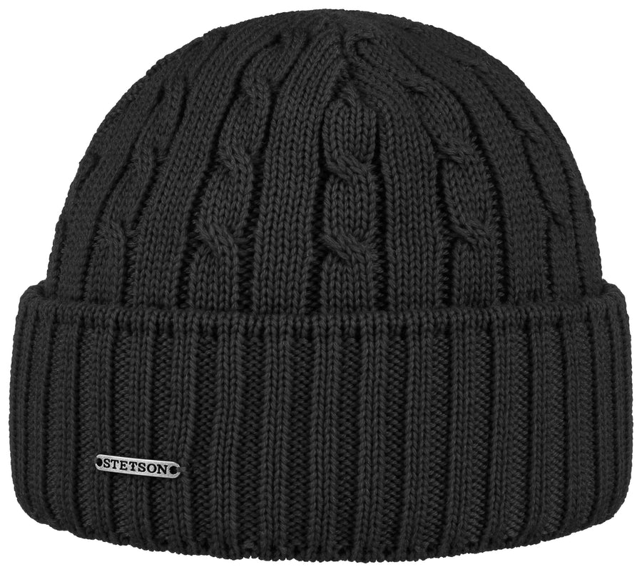 Bonnet en tricot Georgia Wool Stetson noir
