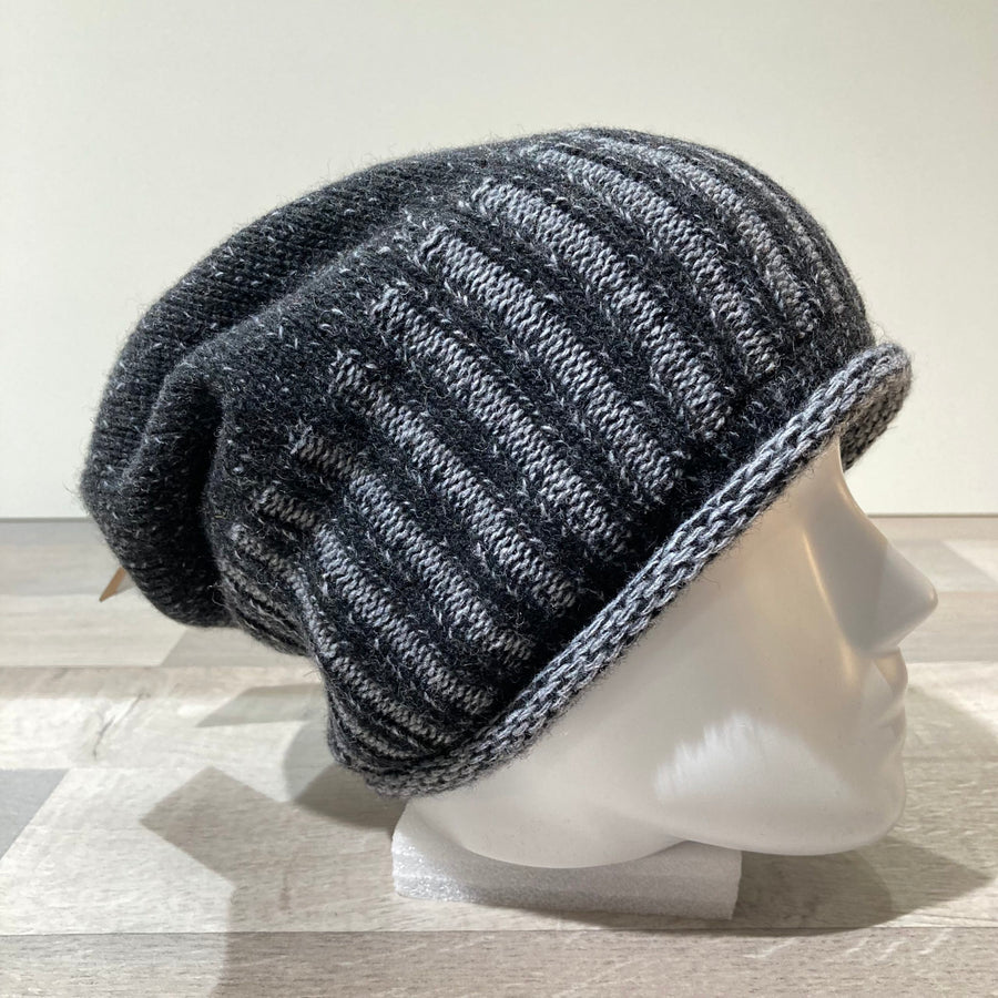Bonnet gros volume noir doublé