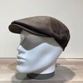 Casquette cuir véritable marron foncé doublée