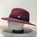 Chapeau feutre laine bordeaux