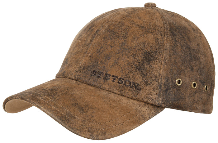 Casquette baseball Rawlins Stetson cuir marron