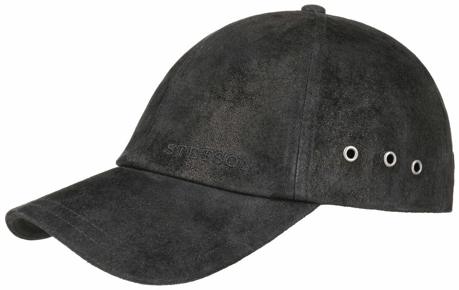 Casquette baseball Rawlins Stetson cuir noir