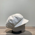 Casquette gavroche lin écru élastiquée doublée
