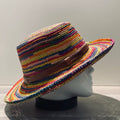 Capeline raphia Madagascar multicolore malléable ajustable