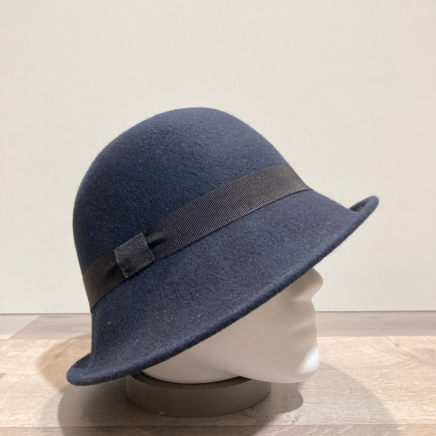 Cloche feutre laine marine
