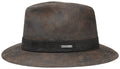 Chapeau Traveller en cuir Jacky Pig Skin Stetson marron