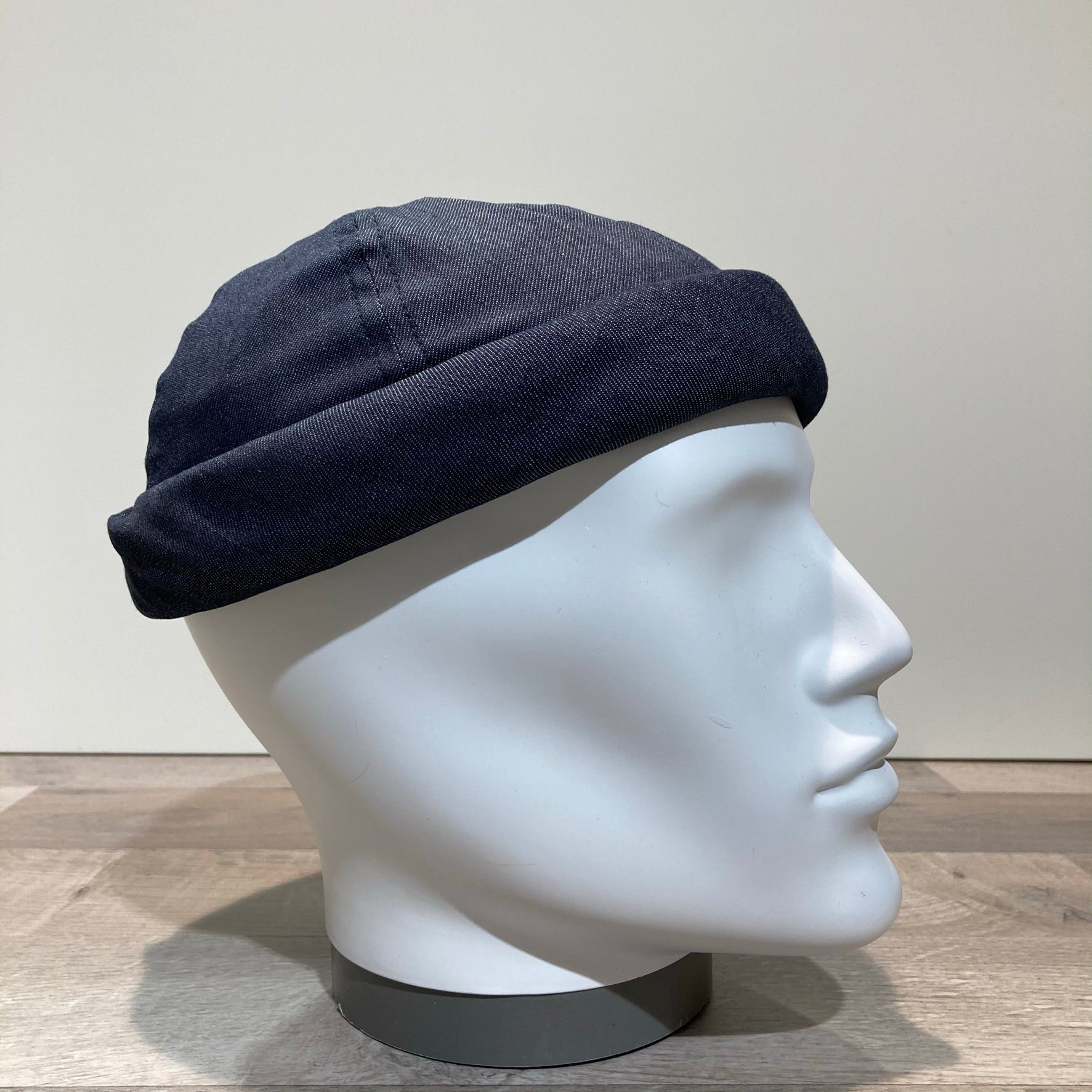 Bonnet Docker coton jean bleu