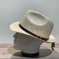 Chapeau paille boucle de ceinture marron