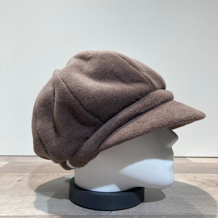 Casquette gavroche polaire élastiquée taupe