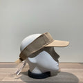 Visière beige ajustable doublée