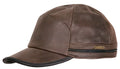 Casquette Byers Stetson cuir marron foncé + protège-oreilles rabattables en polaire