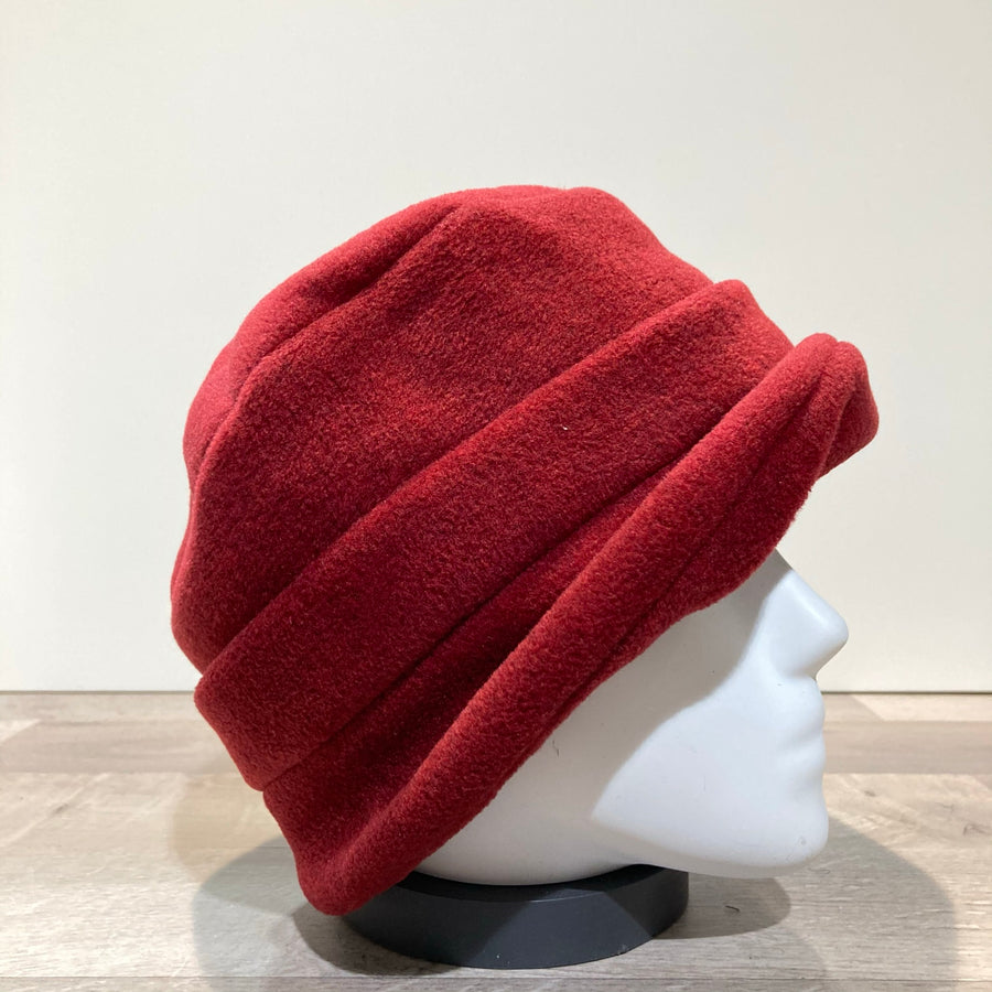 Chapeau cloche polaire bordeaux doublé