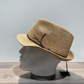 Chapeau trilby raphia malléable