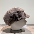 Casquette gavroche taupe élastiquée doublure polaire