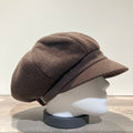 Casquette gavroche polaire élastiquée marron