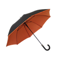 Parapluie droit mixte automatique noir et orange