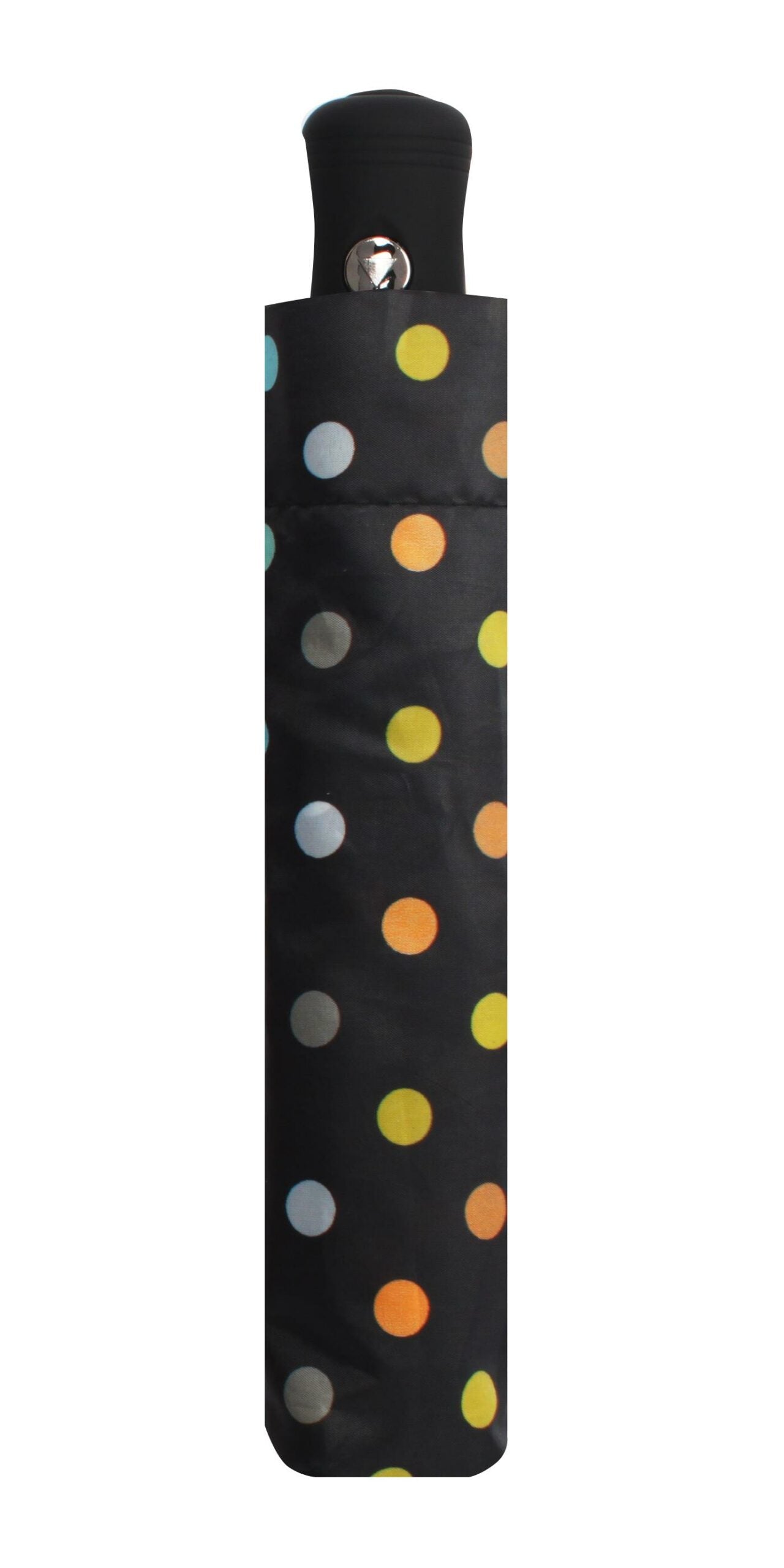 Parapluie pliant pois multicolore orange femme automatique