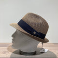Chapeau trilby marine paille papier malléable