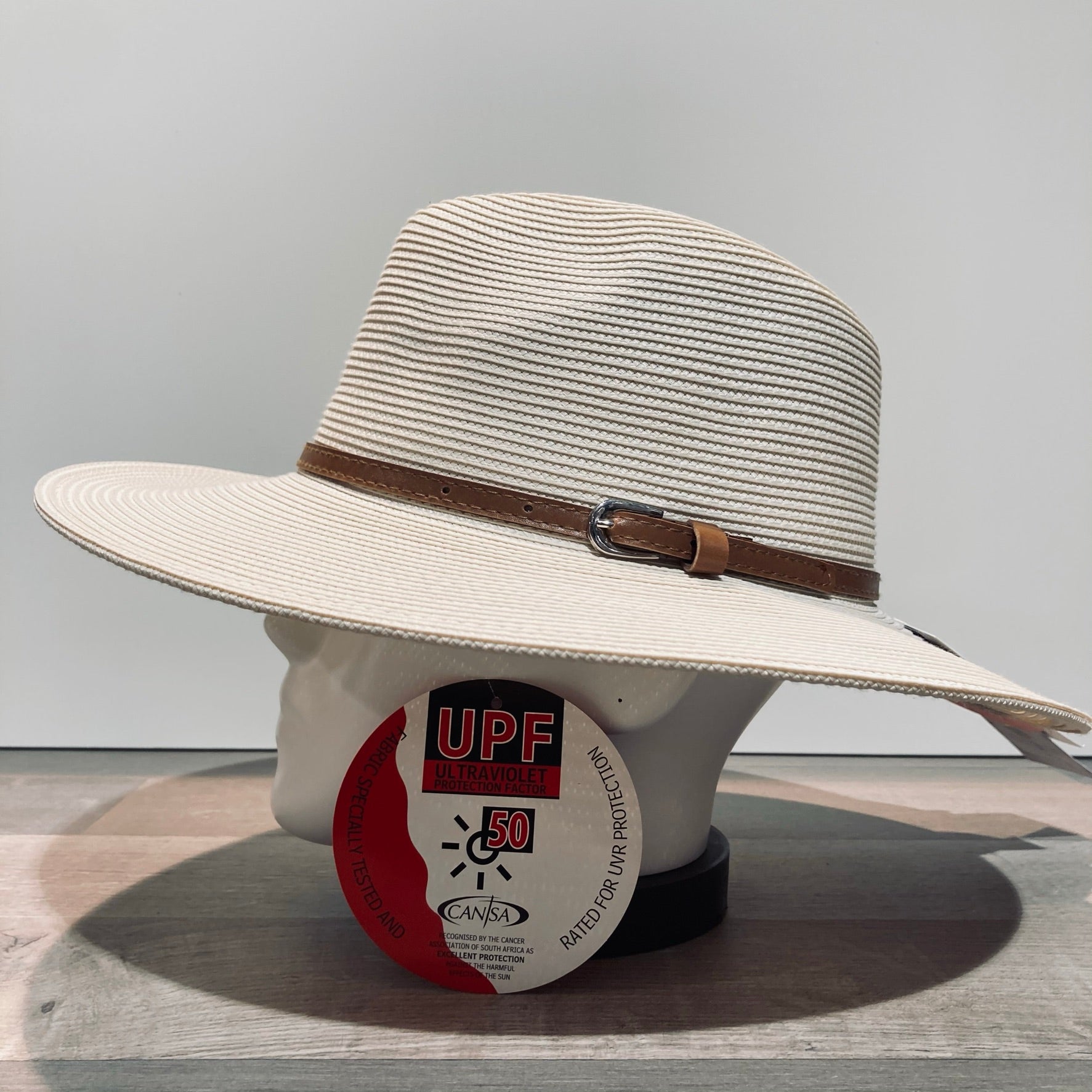 Chapeau Bella ivoire-ivoire anti UV ajustable malléable