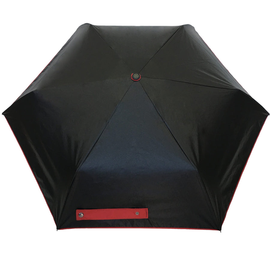 Parapluie pliant mixte automatique anti UV noir et rouge