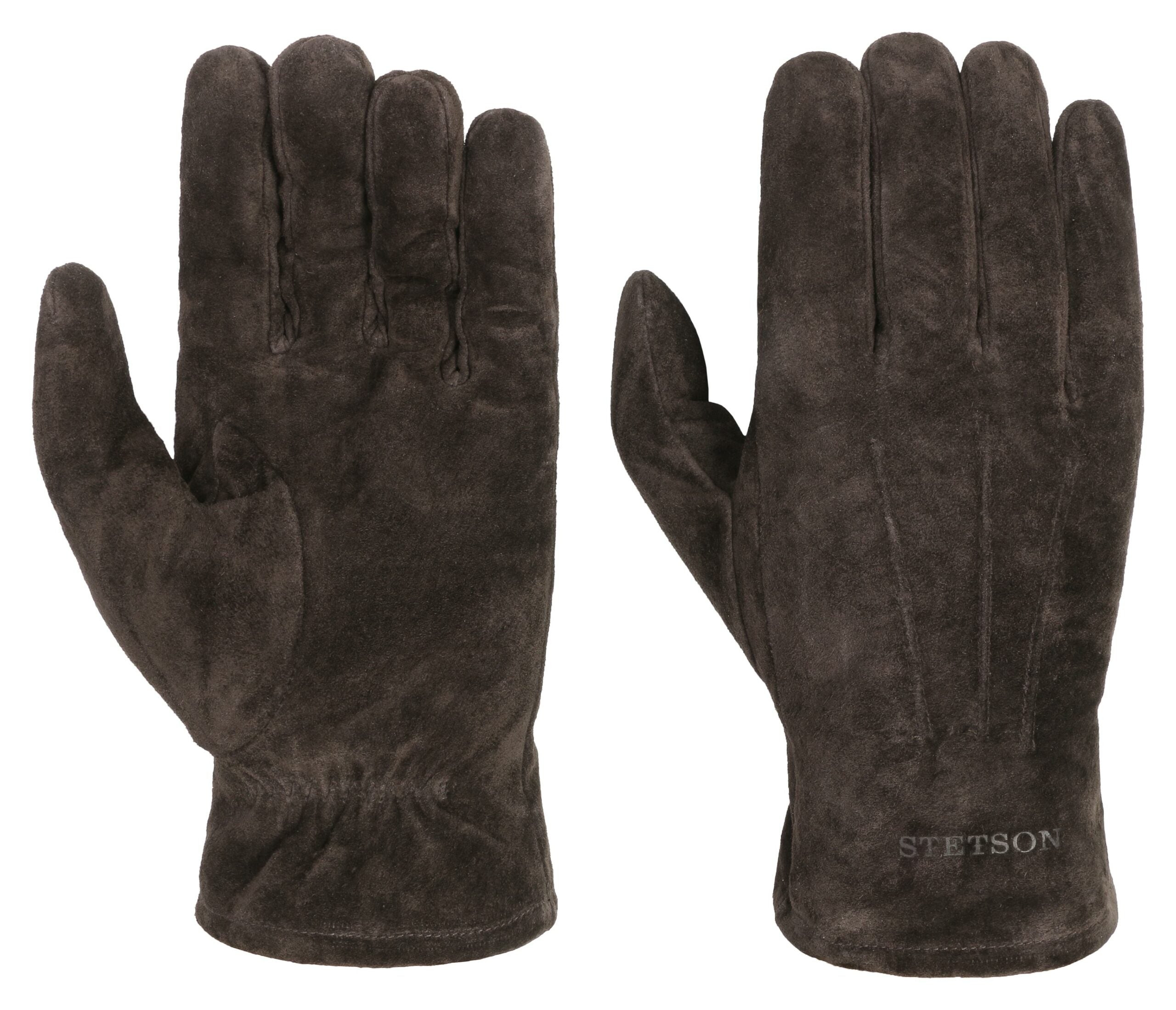 Gants en cuir Basic Pigskin Stetson marron foncé