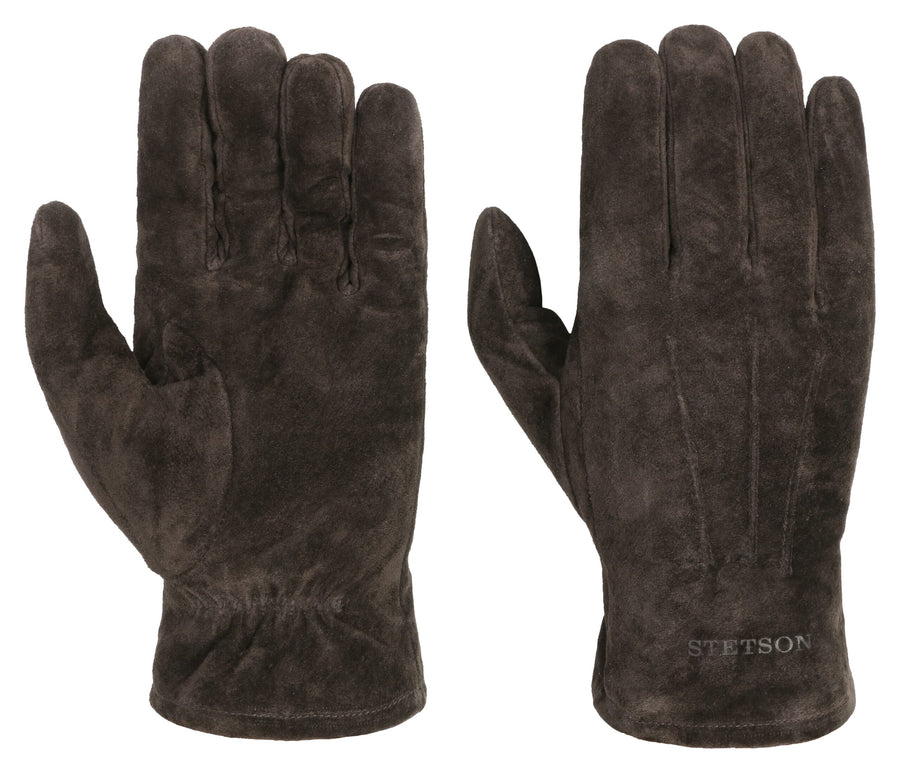 Gants en cuir Basic Pigskin Stetson marron foncé