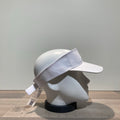 Visière blanc ajustable doublée