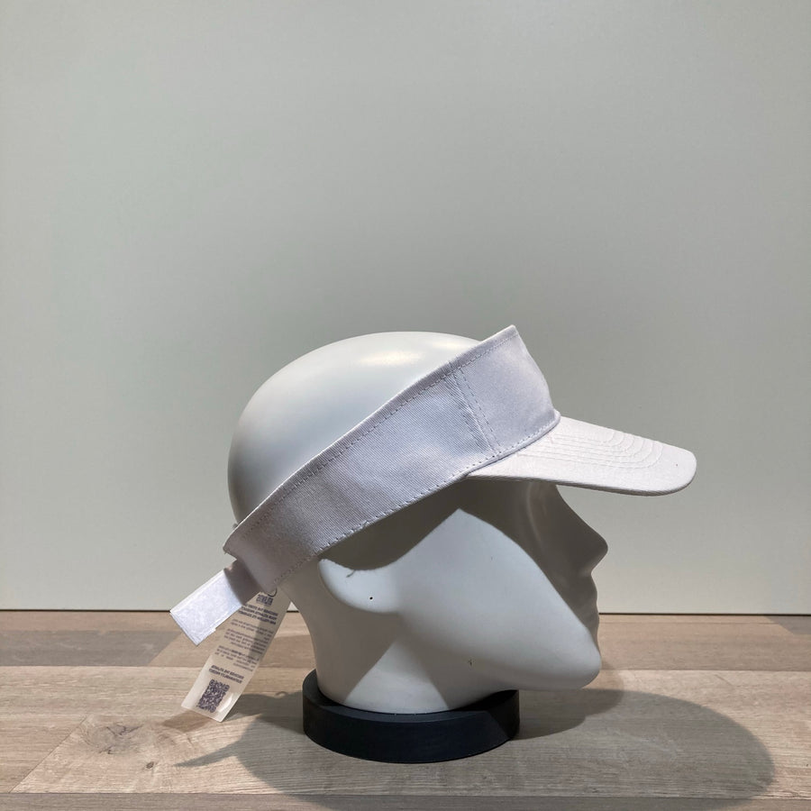 Visière blanc ajustable doublée