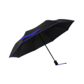 Parapluie pliant femme automatique noir petite bordure bleu