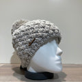Bonnet tricot uni perle doublé avec pompon Herman