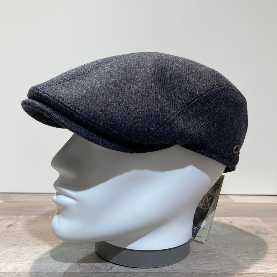 Casquette laine vierge gris anthracite doublée avec cache-oreilles rabattables Göttmann