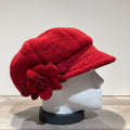 Casquette gavroche rouge élastiquée doublure polaire