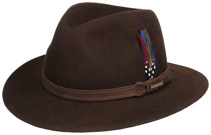 Chapeau en feutre Traveller Roverton Stetson marron