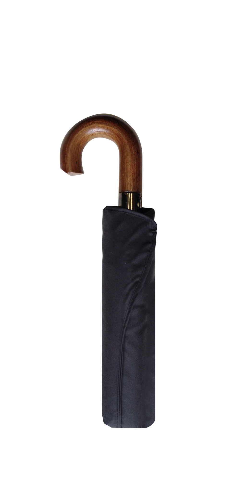 Parapluie pliant homme automatique noir poignée en bois