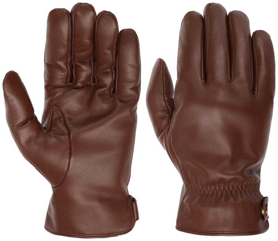 Gants en cuir Nappa Conductive Stetson marron