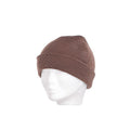 Bonnet enfant marron clair large revers