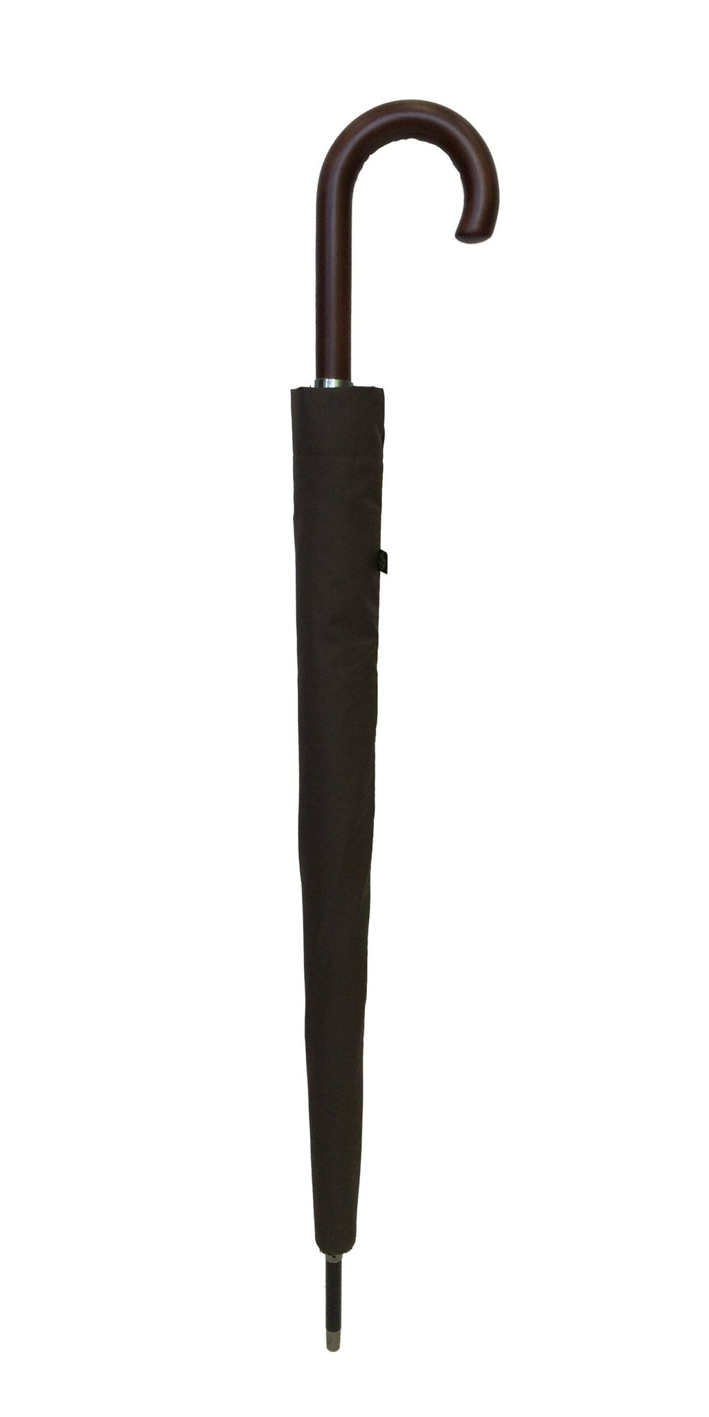 Parapluie droit homme automatique marron poignée en bois housse de protection