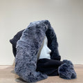 Capuche écharpe polaire et fourrure marine