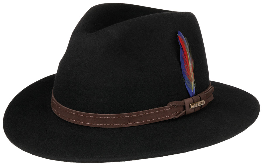 Chapeau en feutre Traveller Roverton Stetson noir