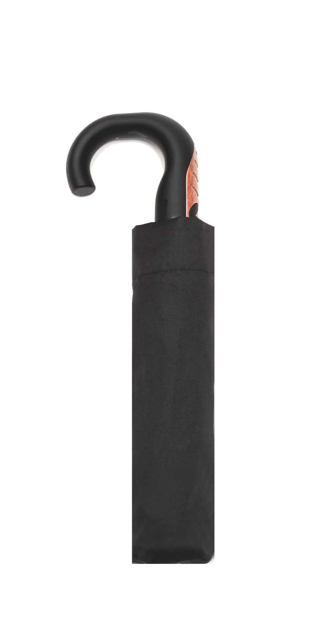 Parapluie pliant homme automatique noir poignée en gomme