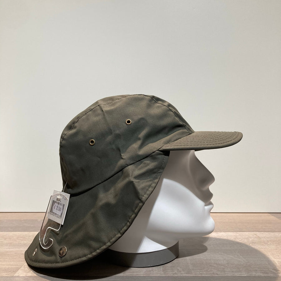 Casquette baseball cache nuque imperméable kaki doublée